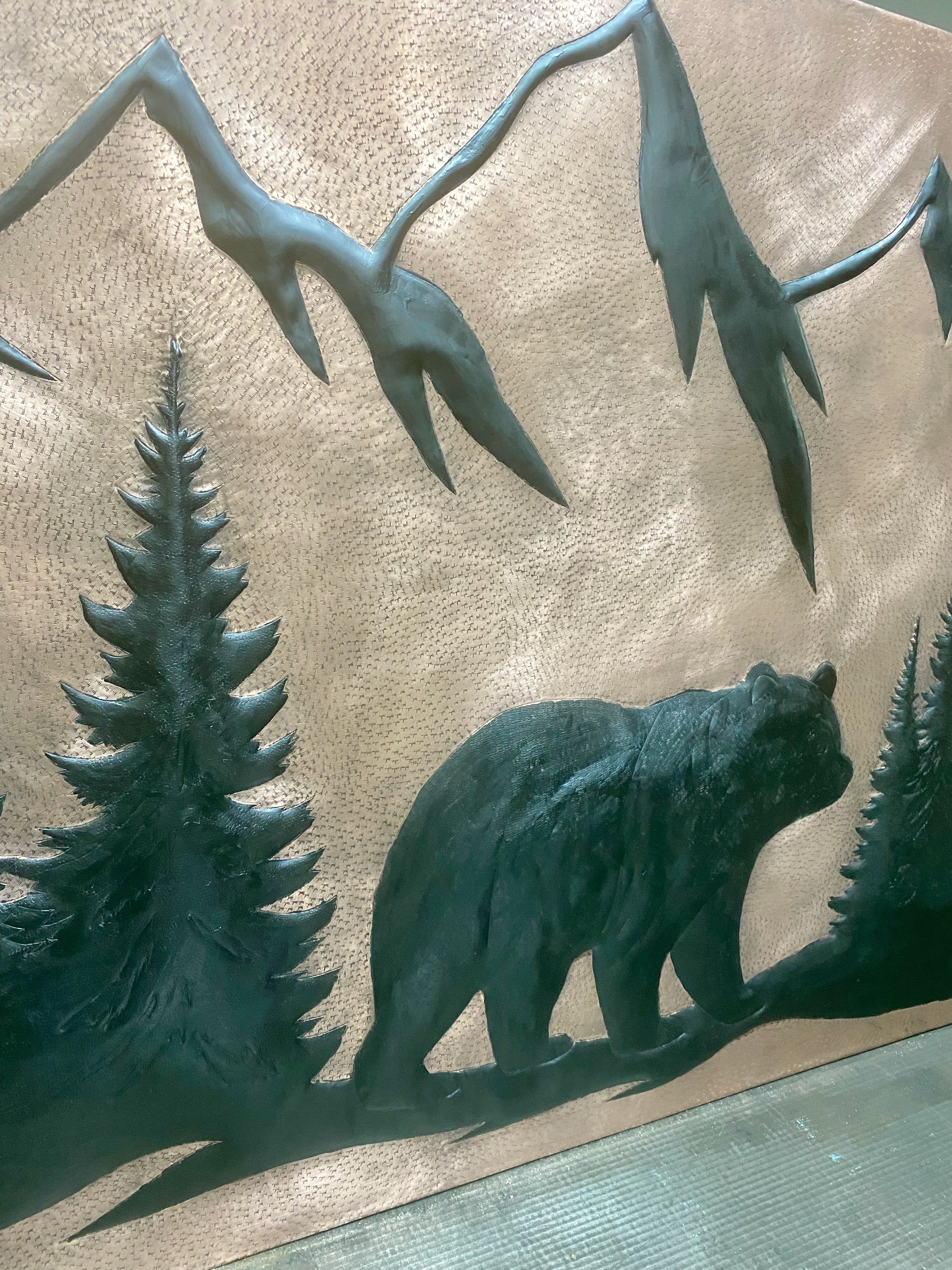 Mountain Bear Copper Backsplash