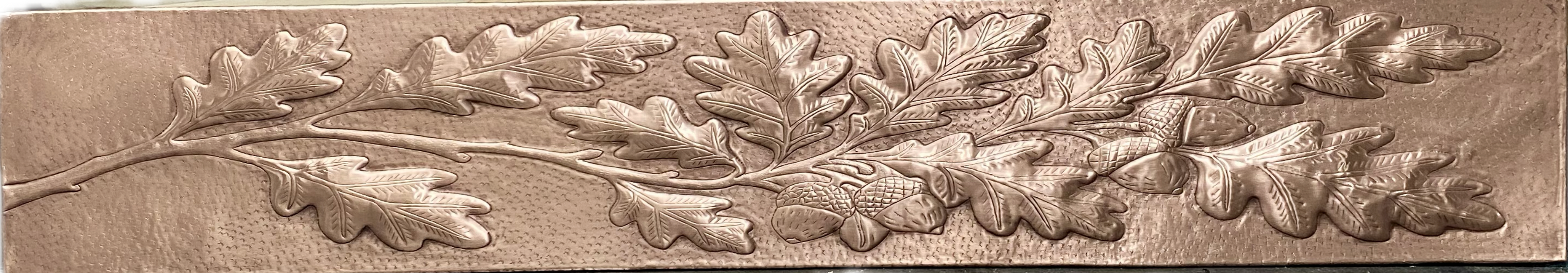 Oak & Acorn Copper Backsplash Border Trim (Handmade Accent Strip)