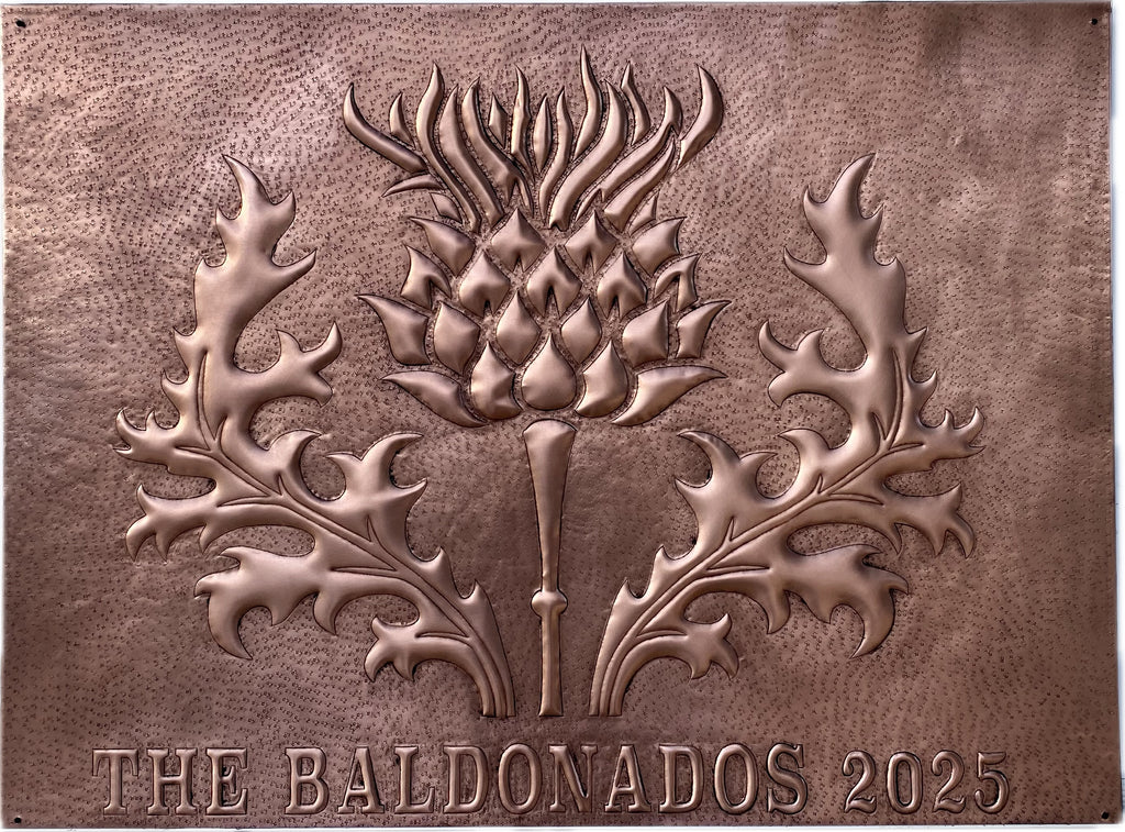 Scottish Thistle Family Name Copper Sign (Custom Crest Plaque)