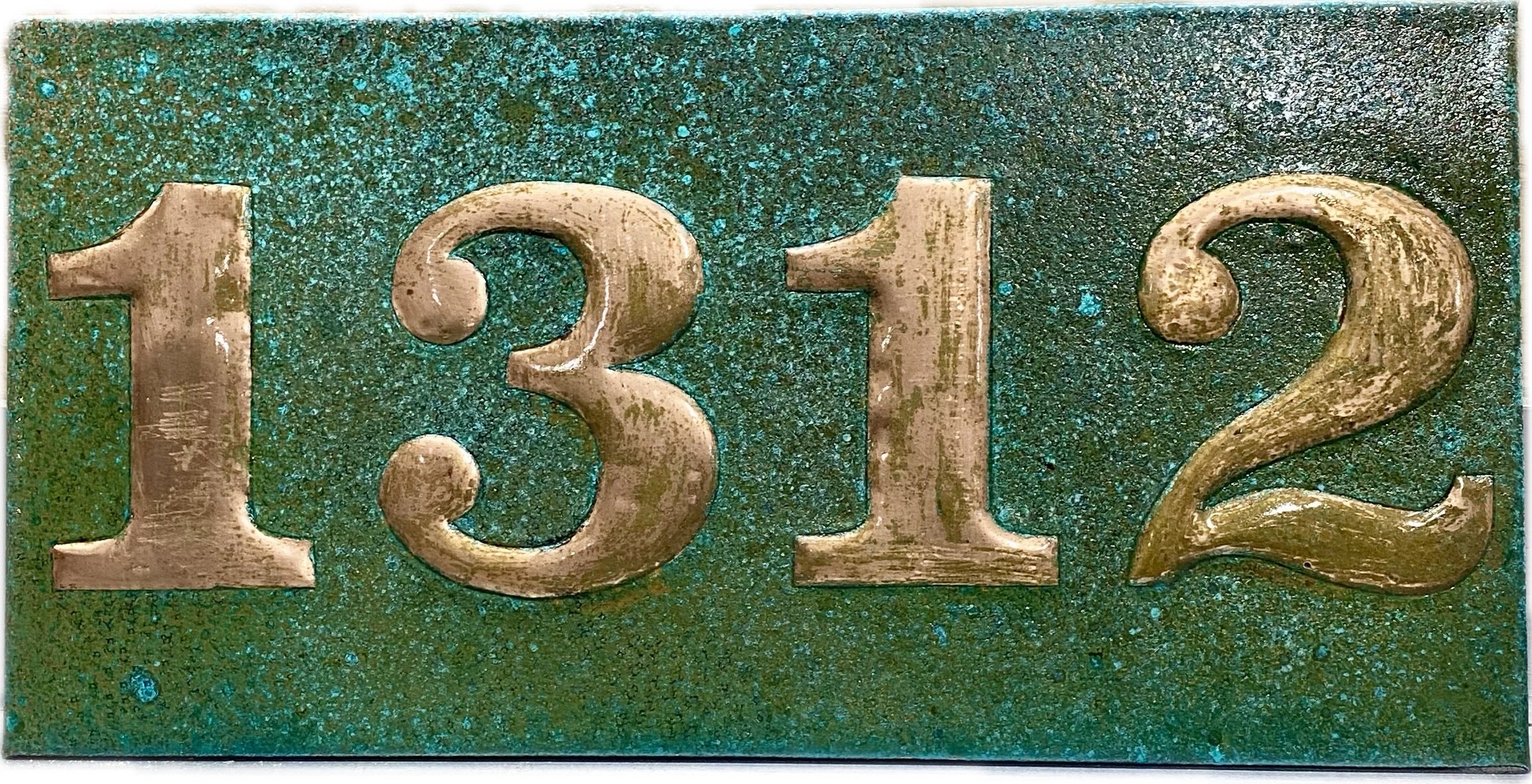 Personalized House Number Copper Address Plaque (3D Raised Numbers)