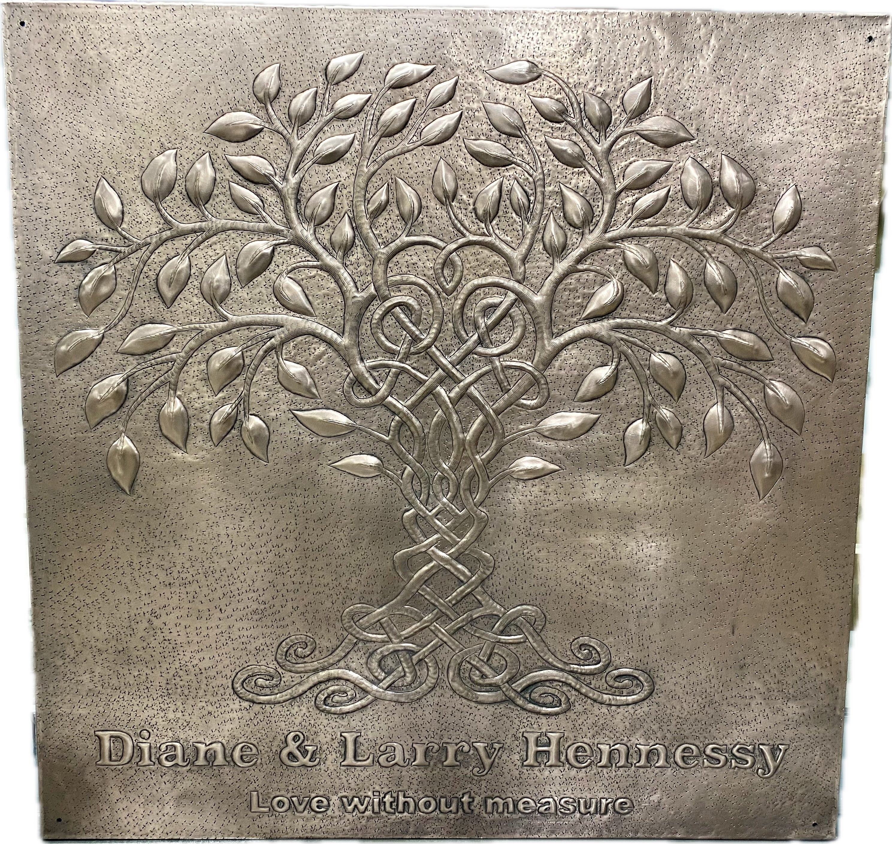 Tree of Life Copper Backsplash Panel (Custom Size)