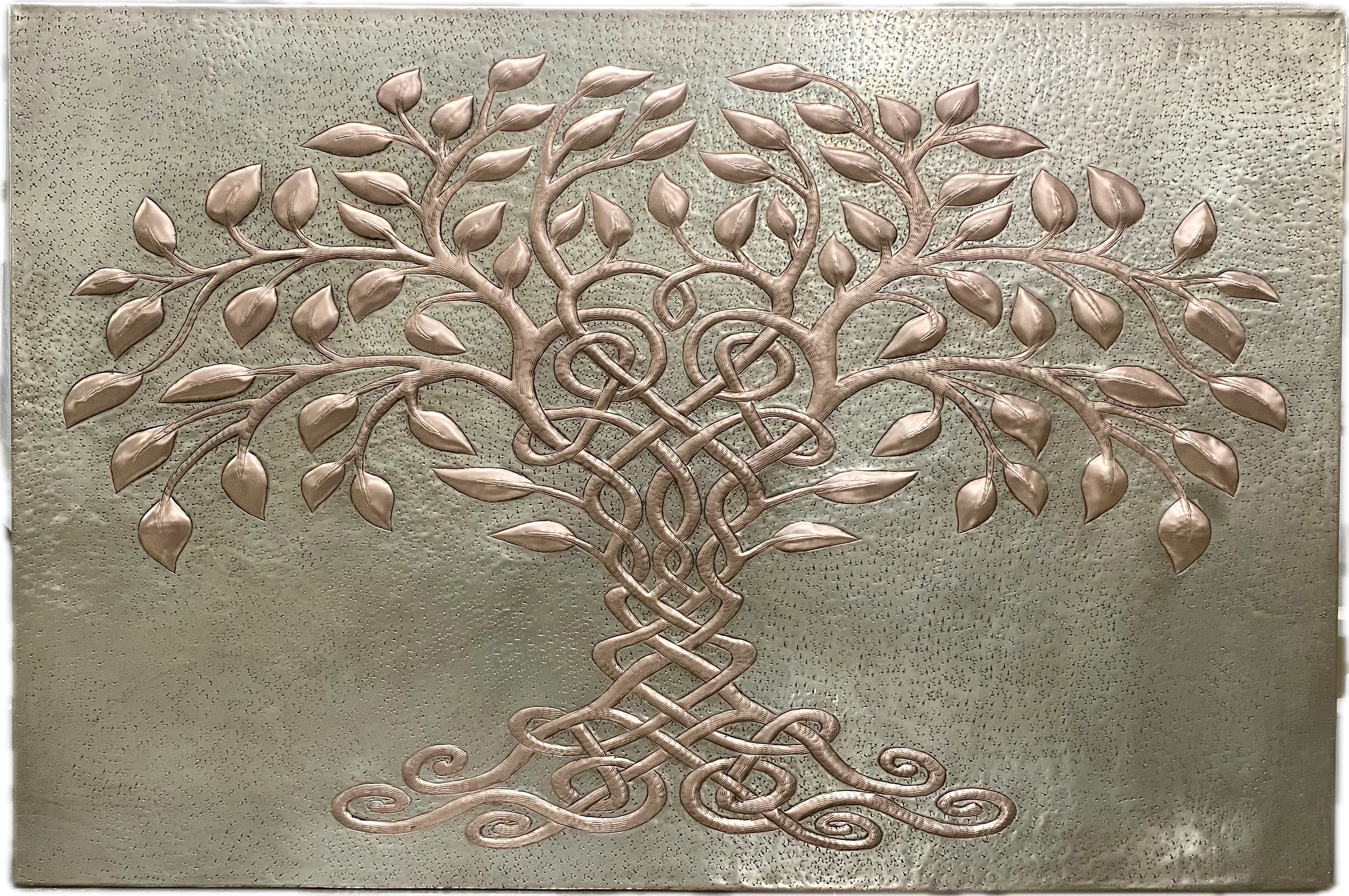 Tree of Life Copper Backsplash Panel (Custom Size)