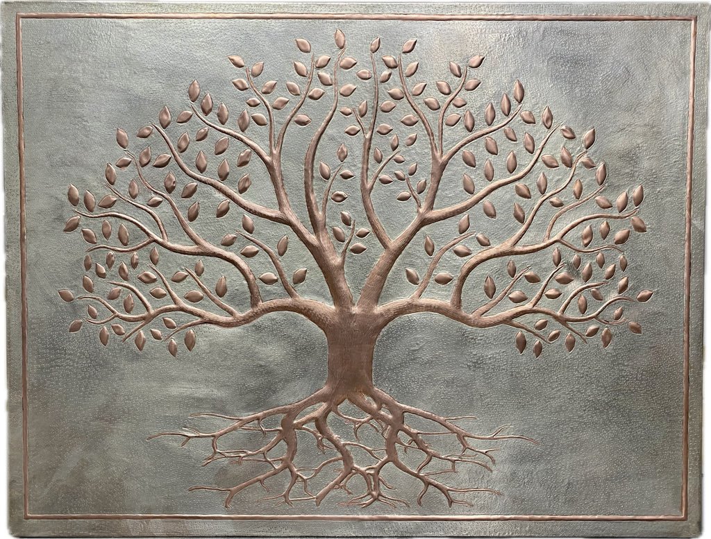 Tree of Life Copper Stove Backsplash