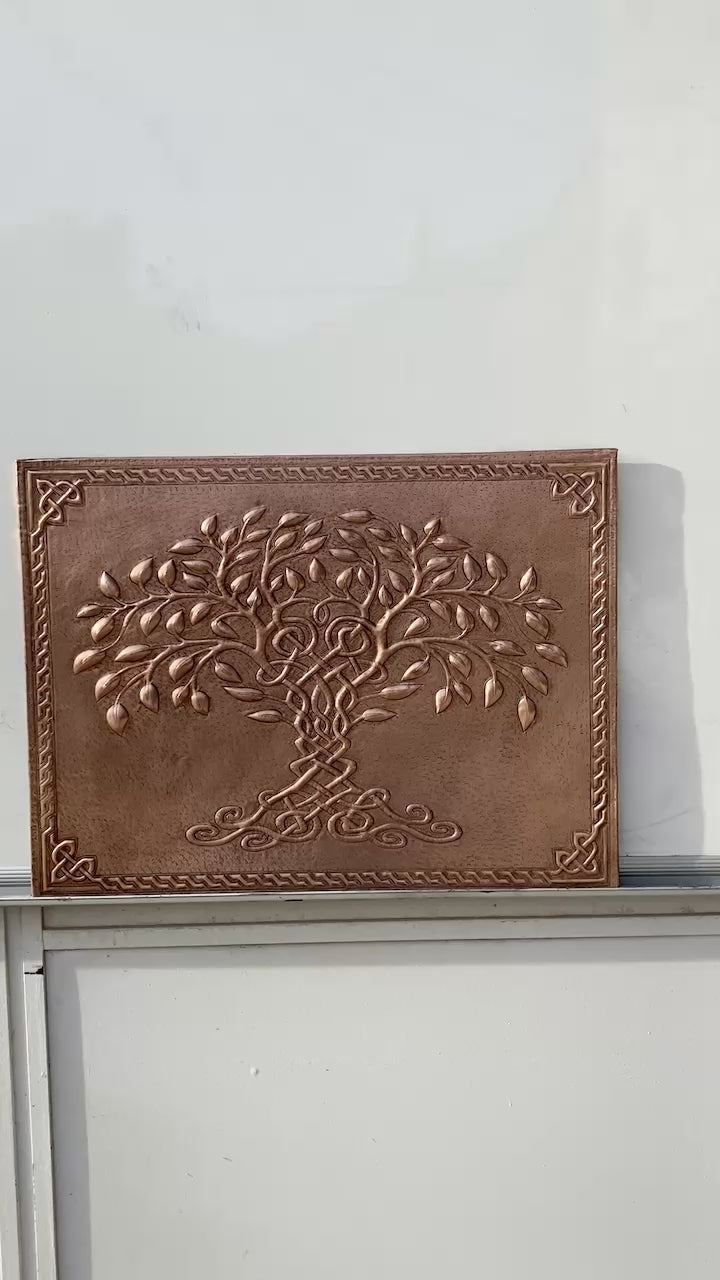 Celtic Tree of Life Copper Backsplash