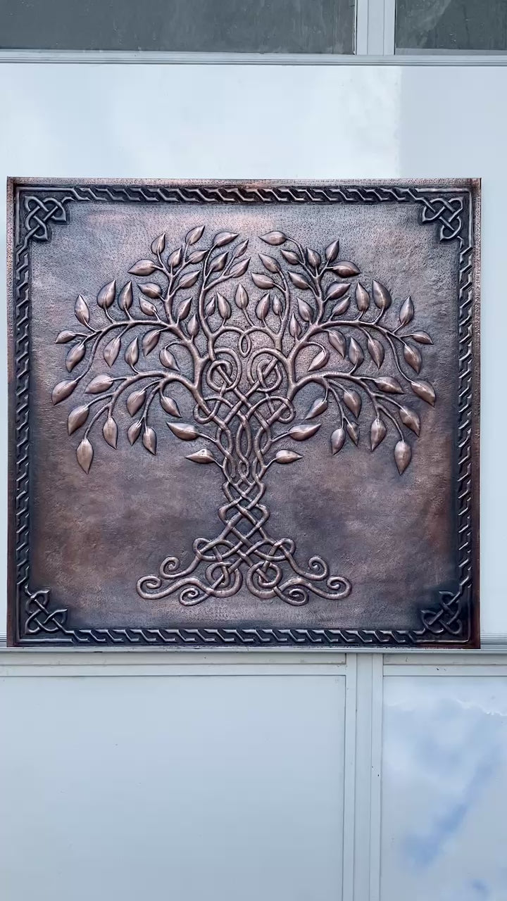 Celtic Tree of Life Copper Backsplash