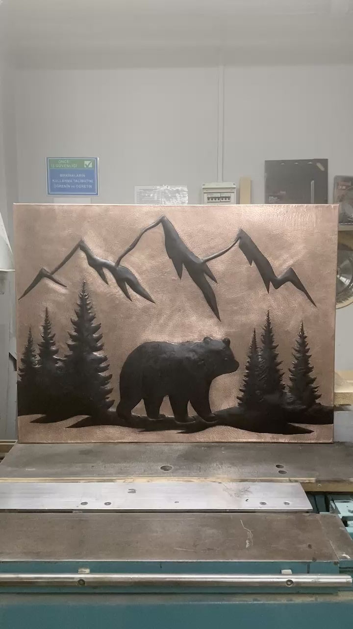 Mountain Bear Copper Backsplash