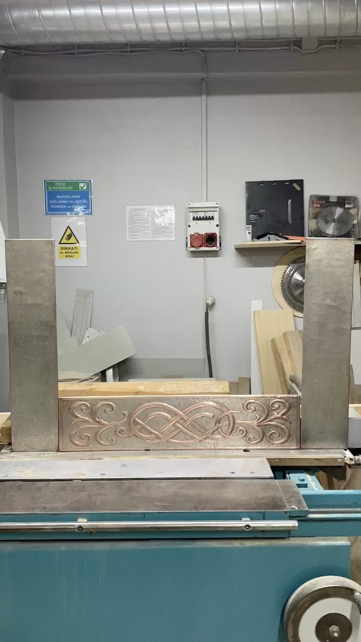 Custom Copper Range Hood Apron Panel Set (Front + Side Panels)
