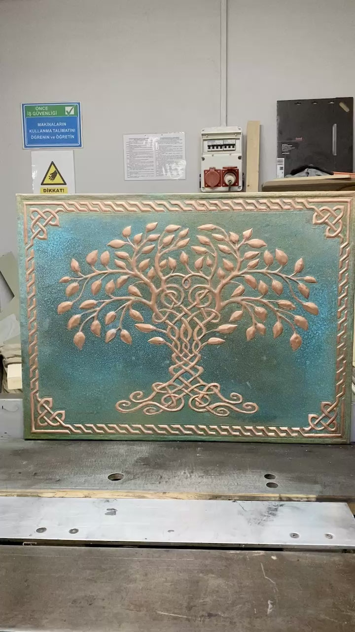 Celtic Tree of Life Copper Backsplash