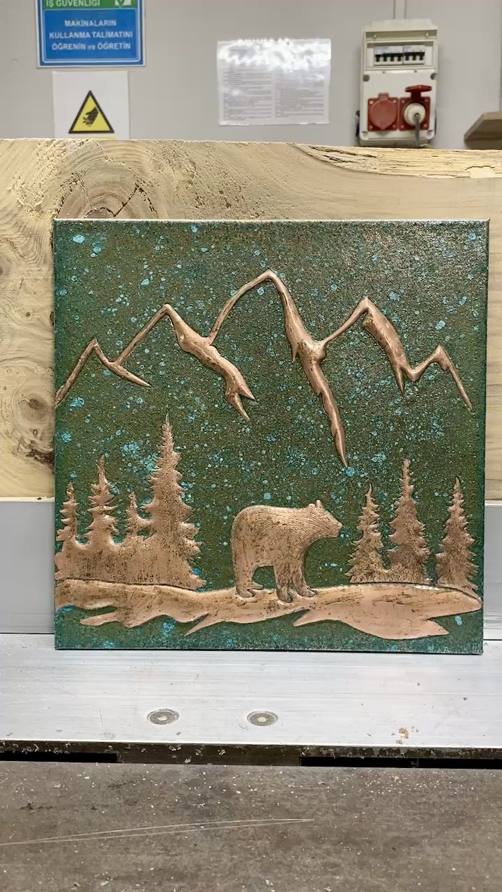 Mountain Bear Copper Backsplash