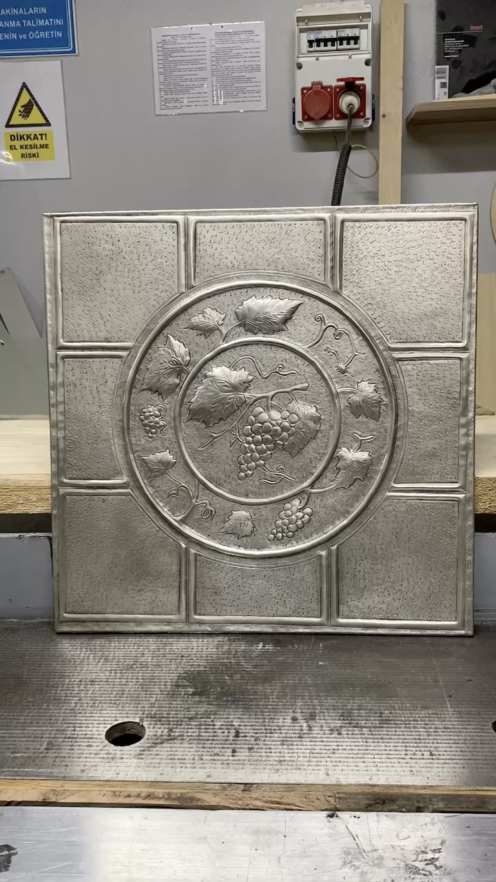 Grapevine Medallion Copper Backsplash